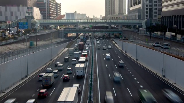 东京路与交通延时视频素材