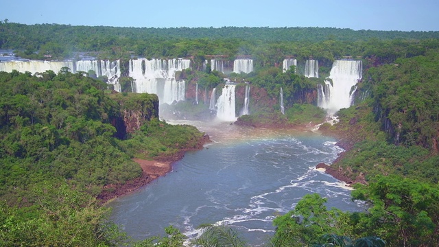 观看伊瓜苏瀑布，Foz do Iguaçu，巴西视频素材