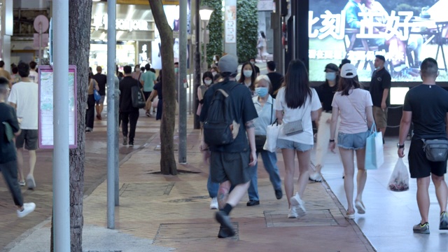 铜锣湾繁忙的街道视频素材