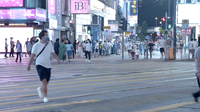 铜锣湾繁忙的街道视频下载