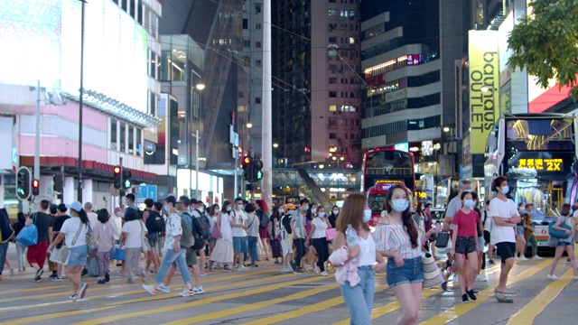 铜锣湾繁忙的街道视频素材