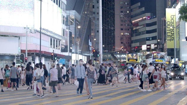 铜锣湾繁忙的街道视频素材