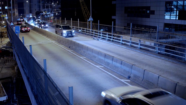 加士居道天桥，繁忙道路视频下载