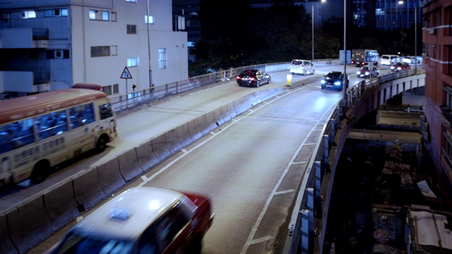 加士居道天桥，繁忙道路时光流逝视频素材