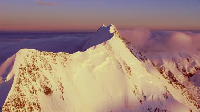 新西兰库克山的空中最高峰视频素材