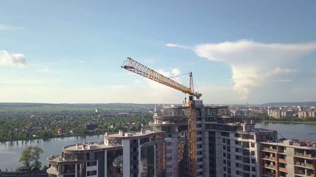 新建住宅楼鸟瞰图。视频素材