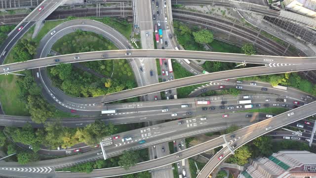 公路鸟瞰图视频素材