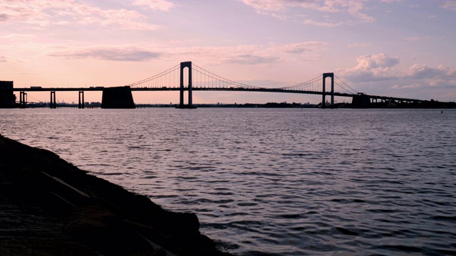 Throgs Neck Bridge，纽约视频素材