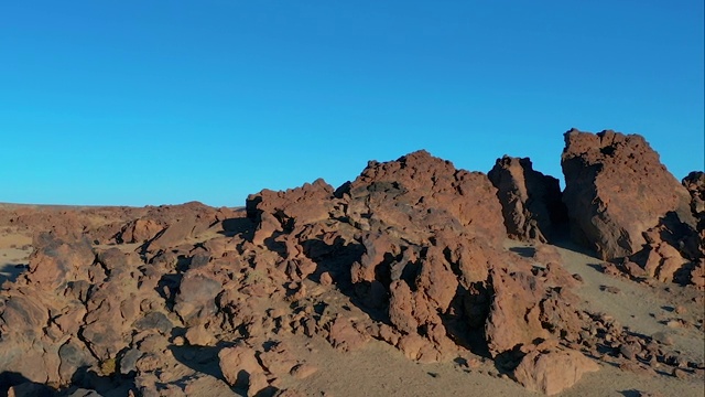 泰德火山和熔岩风景泰德国家公园-特内里费，加那利群岛视频素材