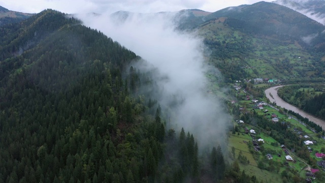 山村风景鸟瞰图视频素材