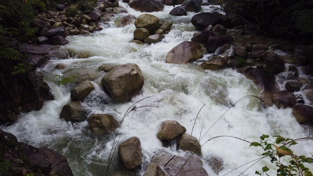 日本山区的天然山河急流视频素材