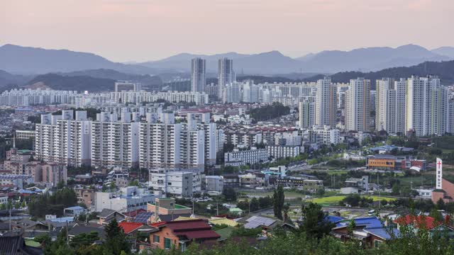 城市景观/忠州寺，忠清北道，韩国视频素材