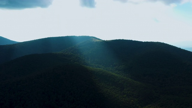 科尔山和阿巴拉契亚山道-弗吉尼亚-空中-夏天视频素材