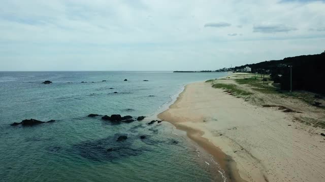 Mangsang海滩/东海溪，江原道，韩国视频素材