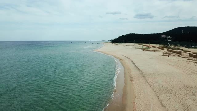 Mangsang海滩/东海溪，江原道，韩国视频素材