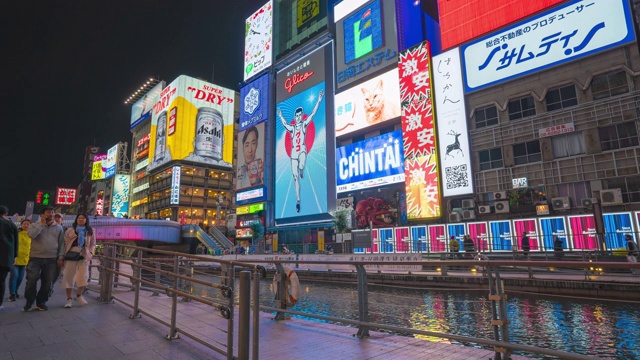 日本大阪南波街购物市场。视频素材