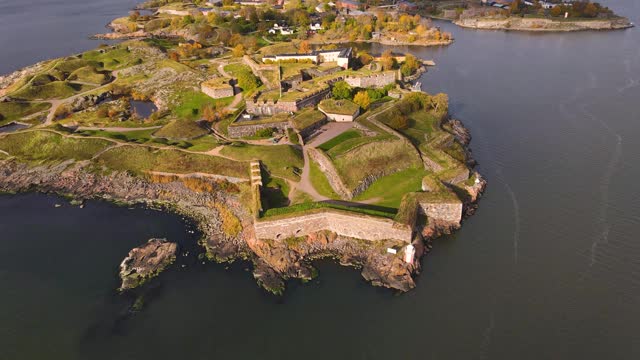 芬兰赫尔辛基的Suomenlinna堡垒视频素材