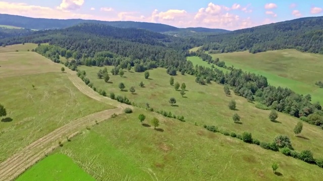 Bieszczady山的景观视频素材