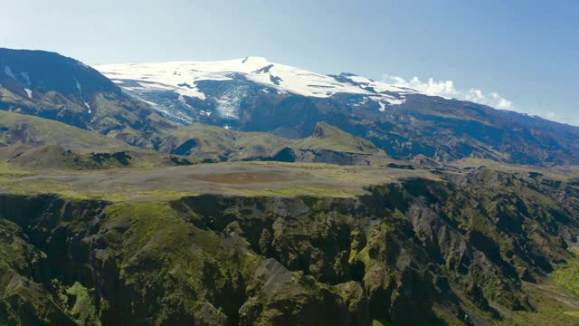 冰岛，空中，波夫，山地景观视频素材