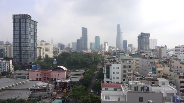 胡志明市顶楼观景。视频素材