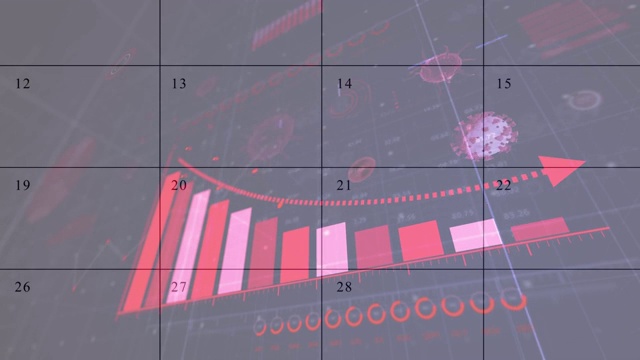 抗击冠状病毒数字界面网格线上的数字视频素材