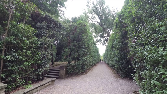 意大利佛罗伦萨Giardino di Boboli的空巷视频素材