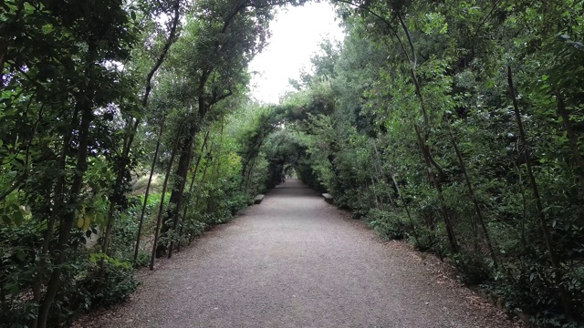 意大利佛罗伦萨Giardino di Boboli的空巷视频素材