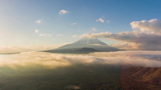 富士山鸟瞰图视频素材