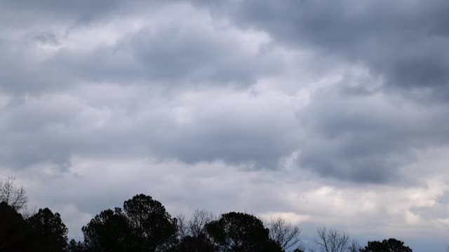 时间推移，平移，暴风雨的云景在北卡罗莱纳，美国视频素材