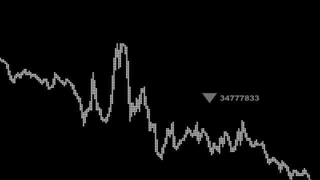 动画飞行通过财务图表和数字。4 k股票视频。完全适用于各种主题相关的业务，金融和股票交易。Alpha黑色背景。视频素材