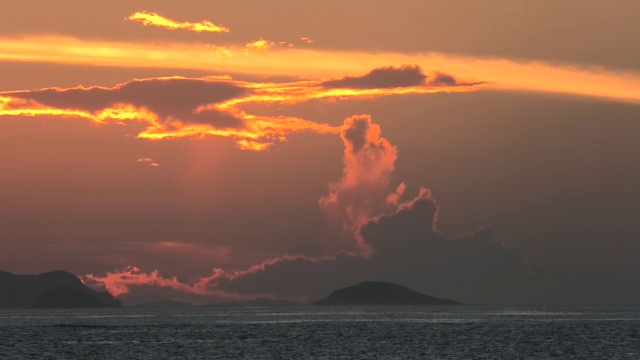 冲绳丰崎海滨公园的夜景视频素材