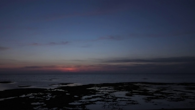 冲绳乌拉佐西海岸夜景视频素材