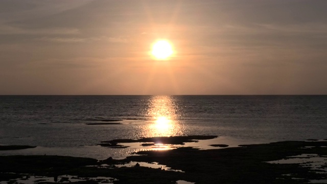 冲绳乌拉佐西海岸夜景视频素材