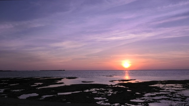 冲绳乌拉佐西海岸夜景视频素材