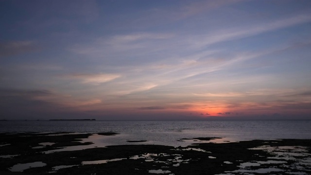 冲绳乌拉佐西海岸夜景视频素材