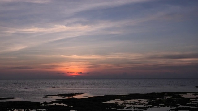 冲绳乌拉佐西海岸夜景视频素材