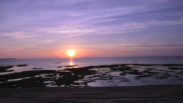 冲绳乌拉佐西海岸夜景视频素材