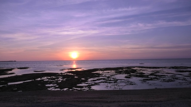 冲绳乌拉佐西海岸夜景视频素材