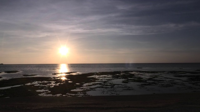 冲绳乌拉佐西海岸夜景视频素材