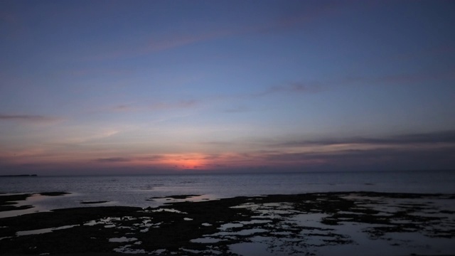 冲绳乌拉佐西海岸夜景视频素材