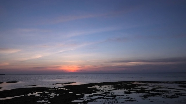 冲绳乌拉佐西海岸夜景视频素材