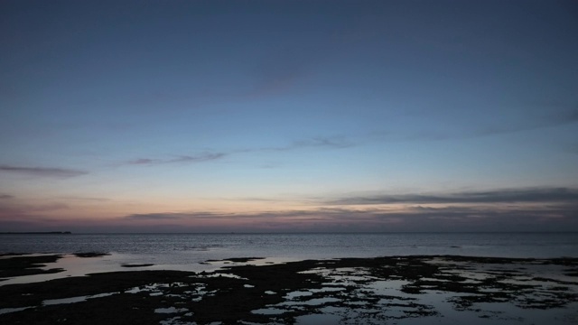 冲绳乌拉佐西海岸夜景视频素材