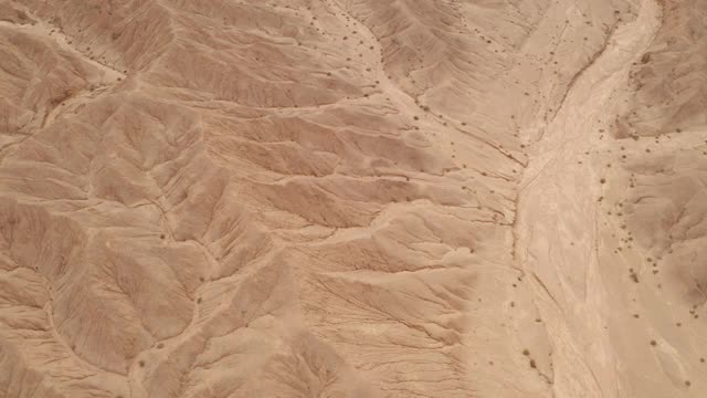 旱地具有侵蚀地形、地貌背景。视频素材