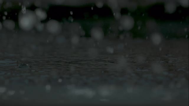 雨水慢动作倾盆大雨视频素材