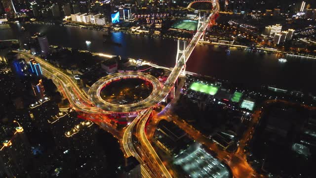 上海南浦大桥夜景DI视频素材