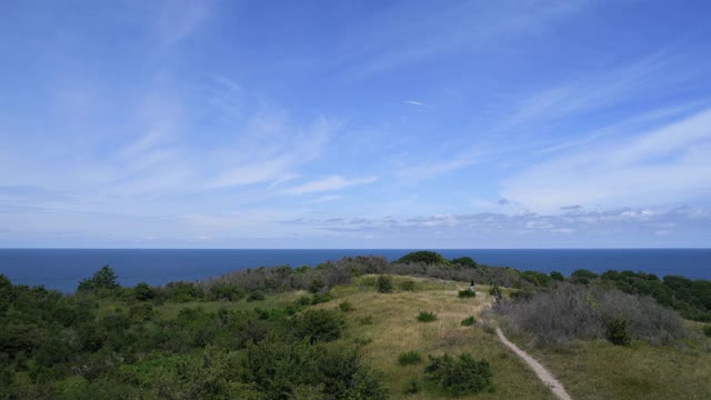 镜头对准波罗的海中的德国希登湖岛视频素材