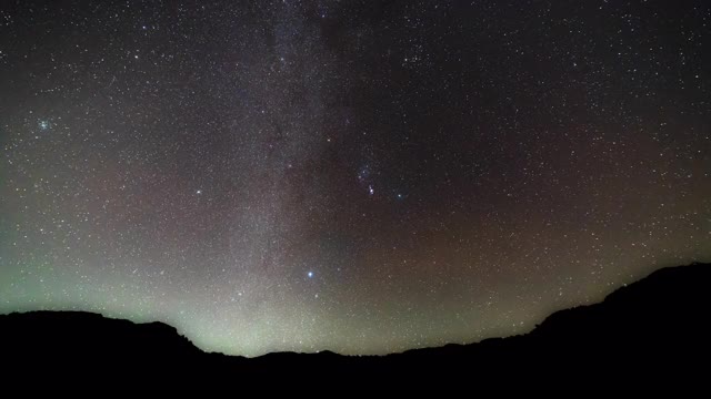 夜空中的星星/韩国江原道的Inje-gun视频素材