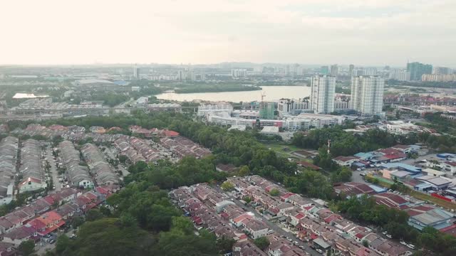 马来西亚居民地区鸟瞰图视频素材