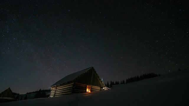 星星在夜空中划过视频素材