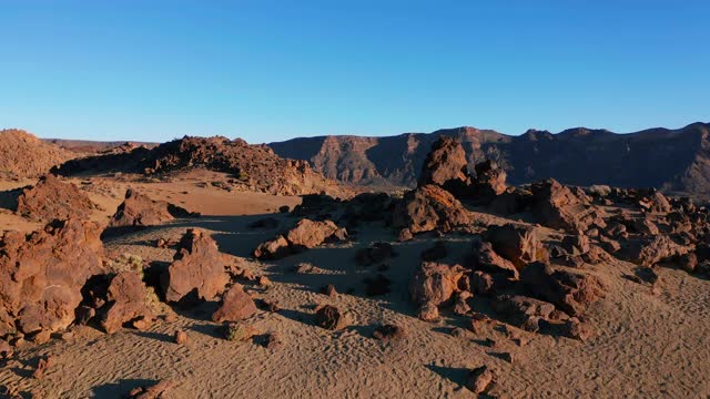 泰德火山和熔岩风景泰德国家公园-特内里费，加那利群岛视频素材